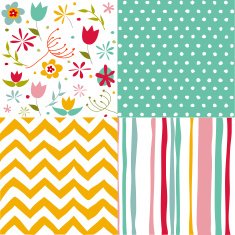 Seamless floral background set N3