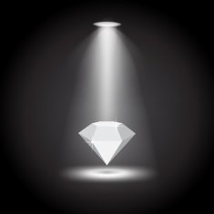 Diamond under the lights vector illustration N2