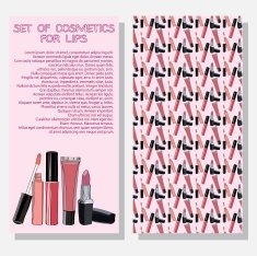 leaflet with improved formula cosmetics for lips