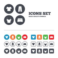 Clothes signs T-shirt and pants with shorts N24