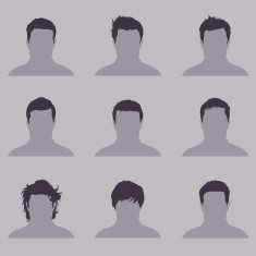 Vector Set of Male Hairdress N3
