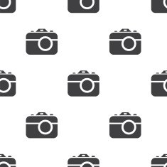 camera vector seamless pattern