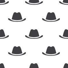 hat vector seamless pattern