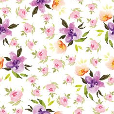 Watercolor flower pattern N106