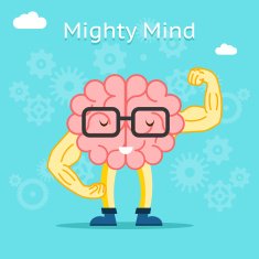 Mighty mind concept Brain with great creative potential