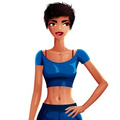 Sexy coquette woman holding her hand on a waist