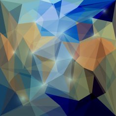 Abstract bright polygonal triangular background with glaring lights for design N43
