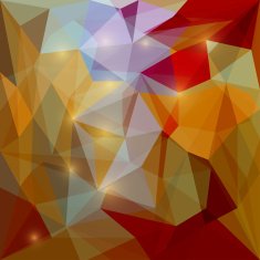 Abstract bright polygonal triangular background with glaring lights for design N44
