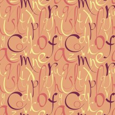 Seamless pattern with hand drawn letters N6