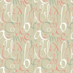 Seamless pattern with hand drawn letters N7