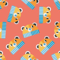 baby hat flat icon eps10 seamless pattern background N8