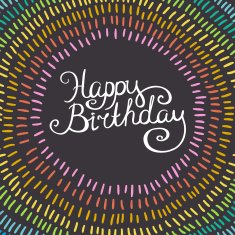 Vector wreath with colorful rainbow strokes N2