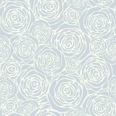 Seamless pattern with outline roses N7