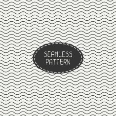 Geometric seamless wavy lines pattern Irregular abstract striped Wrapping paper N2