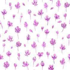 Watercolor floral seamless pattern Vector illustration N10
