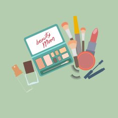 Vector Mother's Day beauty mom concept idea