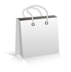 Empty Shopping Bag on white for advertising and branding N6