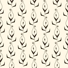 Seamless pattern with retro floral calla
