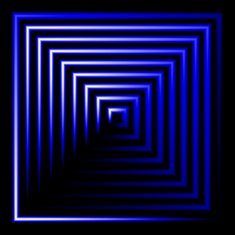 Blue neon square vector background