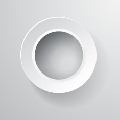Paper circle banner with drop shadows Vector illustration