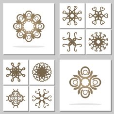 Collection Of Abstract Round Ornaments N2