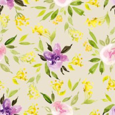 Watercolor flower pattern N108