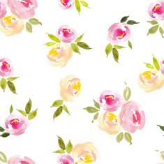 Floral background Watercolor Roses Seamless pattern