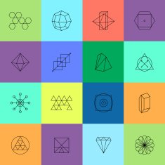 Geometric icons for Hipster logotypes