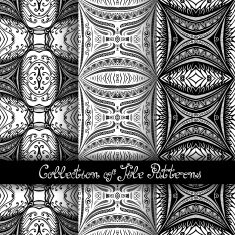 Set of 3 Seamless Vintage Patterns (Vector) N24