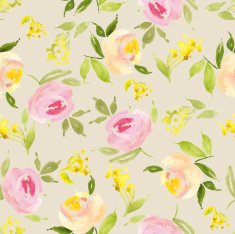 Watercolor flower pattern N110