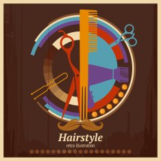 Barbershop Abstract Retro Composition