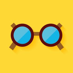 Flat Fashion Accessory Glasses