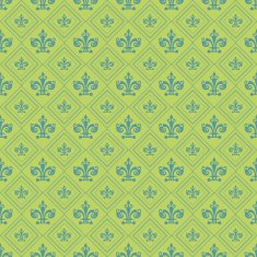 Vintage Pattern Wallpaper for Your Design Green N18