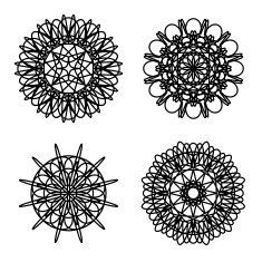 Ornament round set with mandala N5