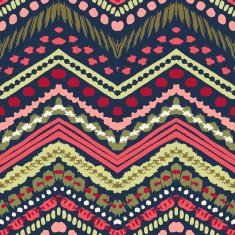 Hand drawn painted seamless pattern Vector illustration N41