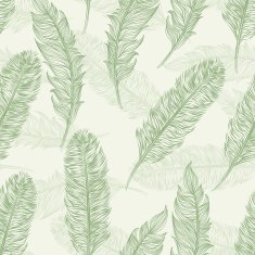 Vector seamless pattern feathers bird