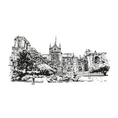 The Cathedral of Notre Dame de Paris France Vector illustration N4