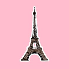 Eiffel Tower Paris France Vector illustration N5