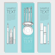 cosmetic set of vertical flyers