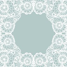 Vintage lace invitation card N33