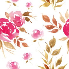 Watercolor flower pattern N111