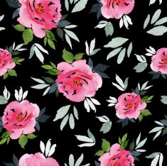 Watercolor flower pattern N113