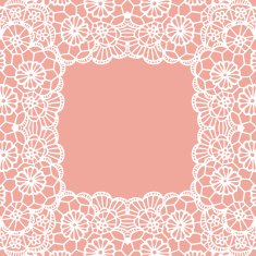 Vintage lace invitation card N34