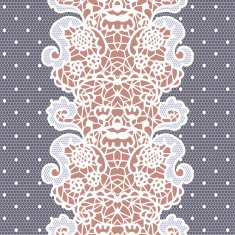 Lace seamless pattern with flowers N137