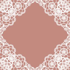 Vintage lace invitation card N35