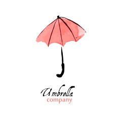Design element pink umbrella