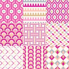 seamless abstract geometric pattern set