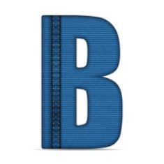 Alphabet Blue Jeans Letter N25