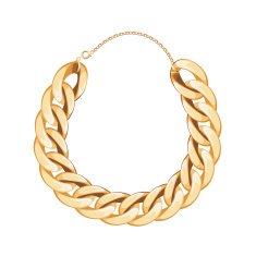 Chunky chain golden metallic necklace or bracelet N10