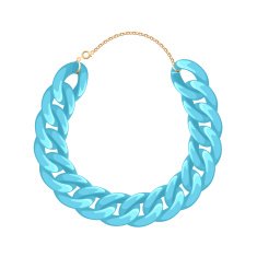 Chunky chain necklace or bracelet - turquoise color